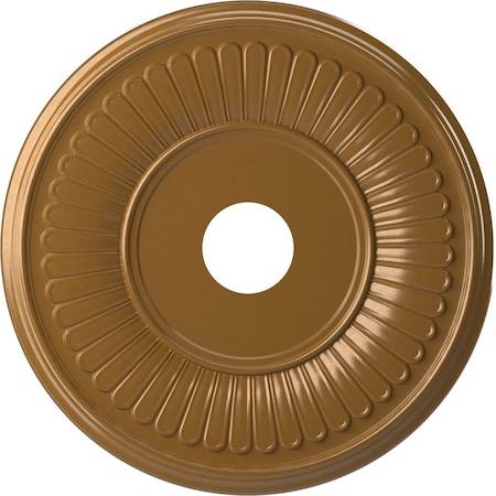 Berkshire PVC Medallion (Canopies up to 8 3/8"), 19"OD x 3 1/2"ID x 1"P, Metallic Vintage Gold